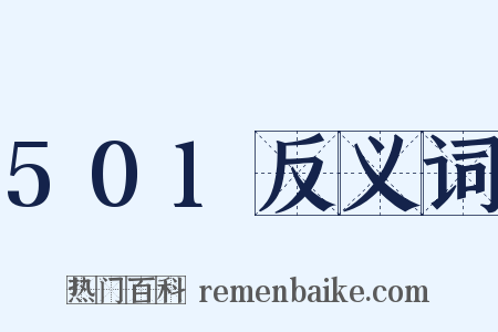 501反义词是什么意思的图片